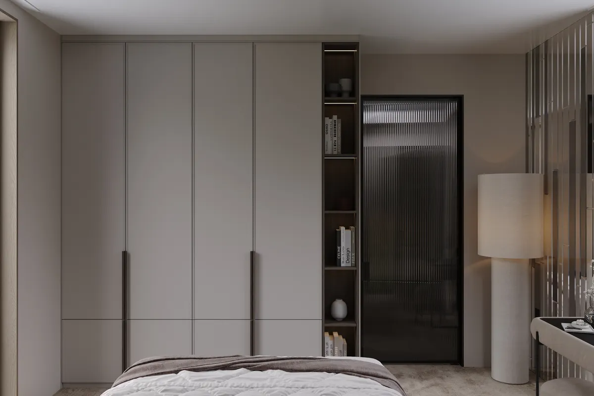 Bedroom in the Boutique House interior, 3D visualisation