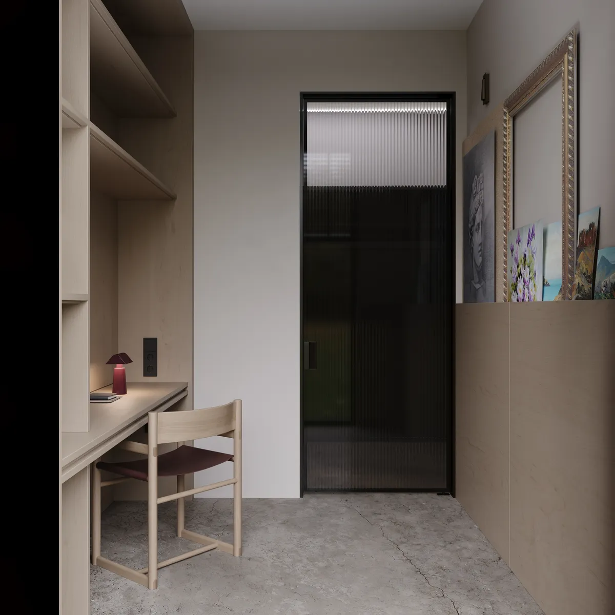 Art room in the Boutique House interior, 3D visualisation