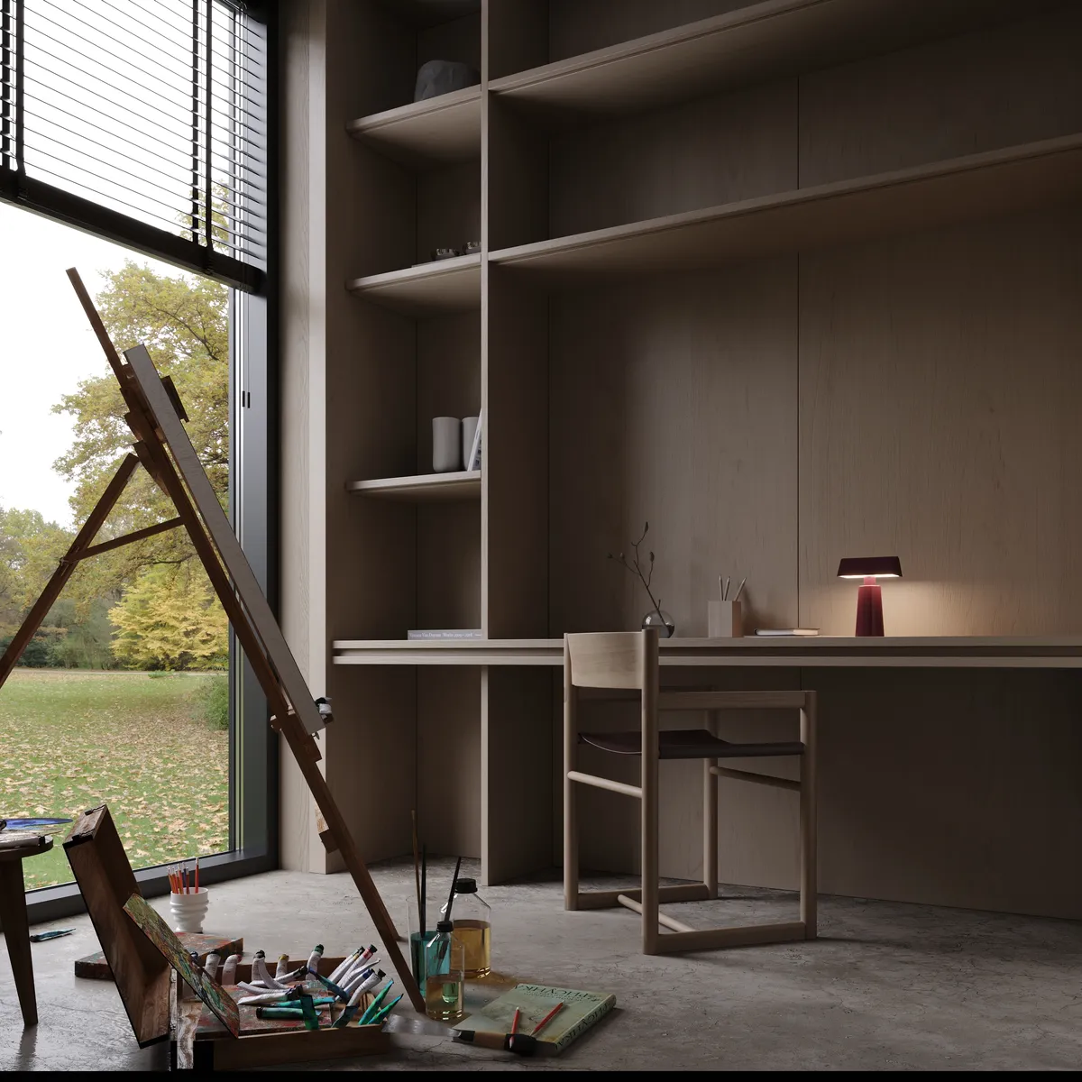 Art room in the Boutique House interior, 3D visualisation