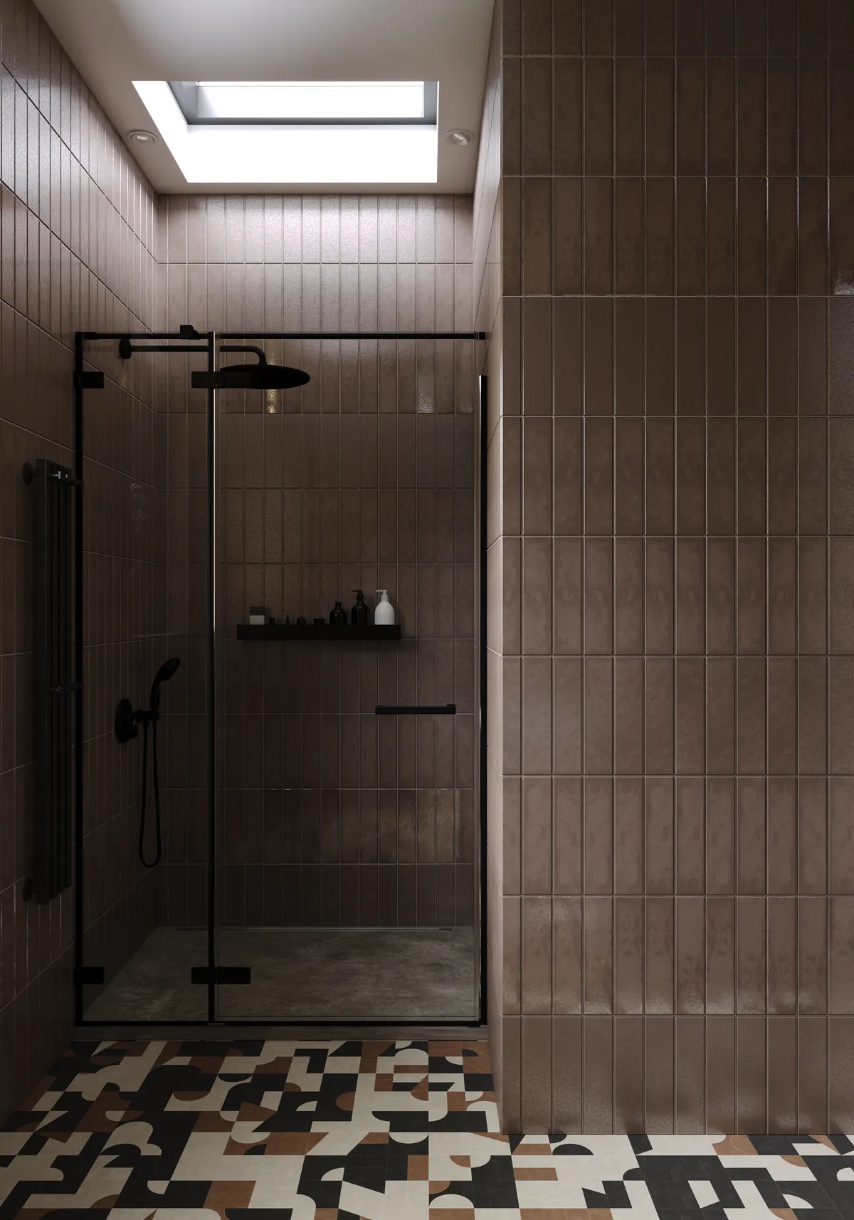 Bathroom in the Boutique House interior, 3D visualisation