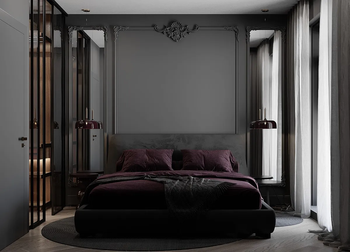 Brass & Shadow interior, 3D visualisation