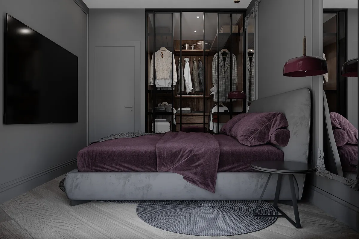 Brass & Shadow interior, 3D visualisation