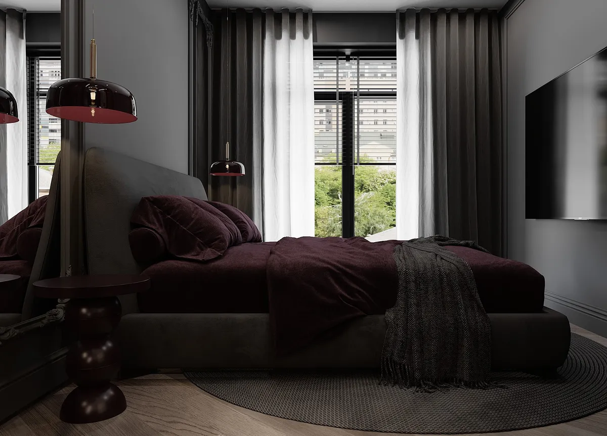 Brass & Shadow interior, 3D visualisation