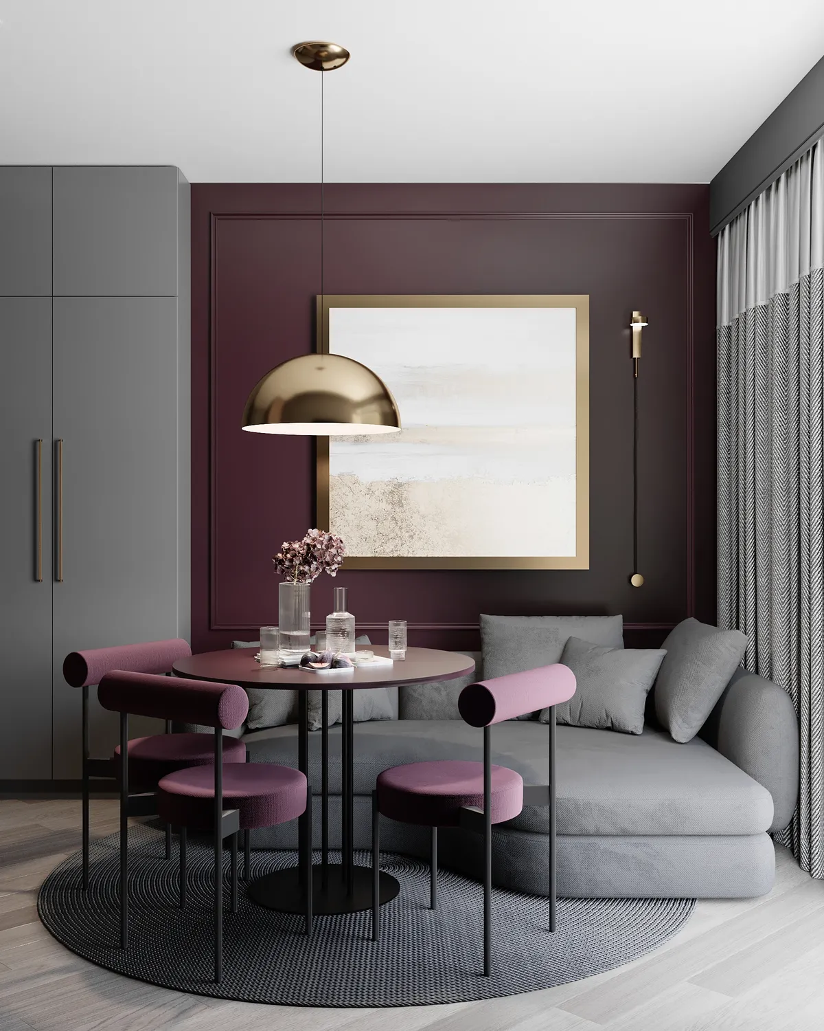 Brass & Shadow interior, 3D visualisation