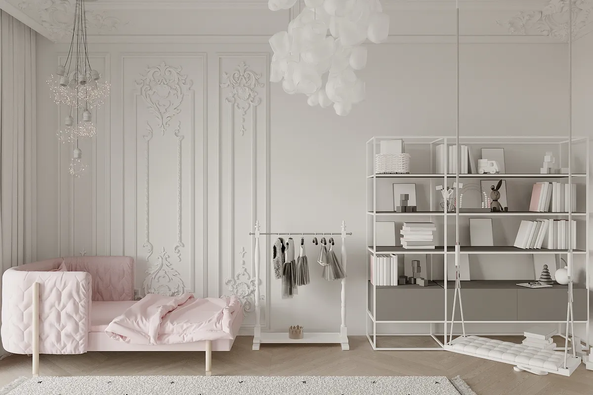 Nursery in the Ivory Muse interior, 3D visualisation