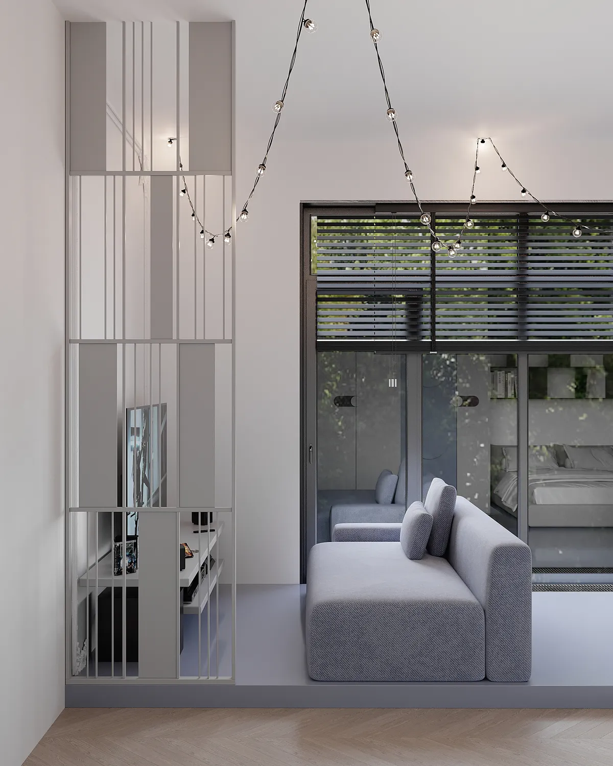 Teenager's room in the Ivory Muse interior, 3D visualisation
