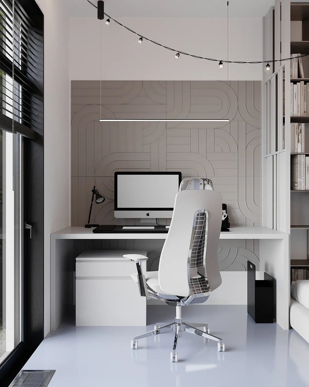 Teenager's room in the Ivory Muse interior, 3D visualisation