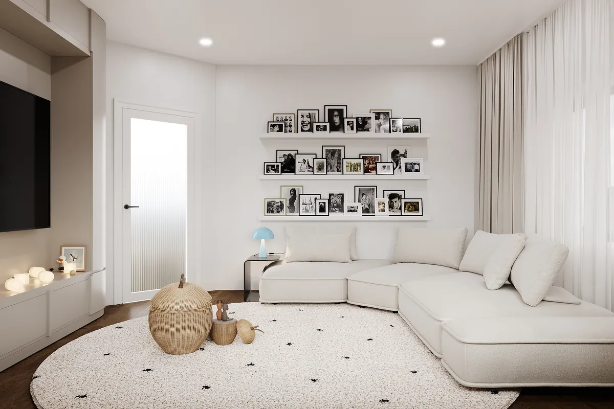 Children's room in the Ivory Reverie interior, 3D visualisation
