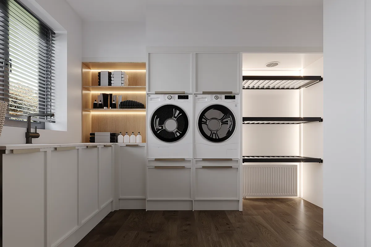 Utility in the Ivory Reverie interior, 3D visualisation