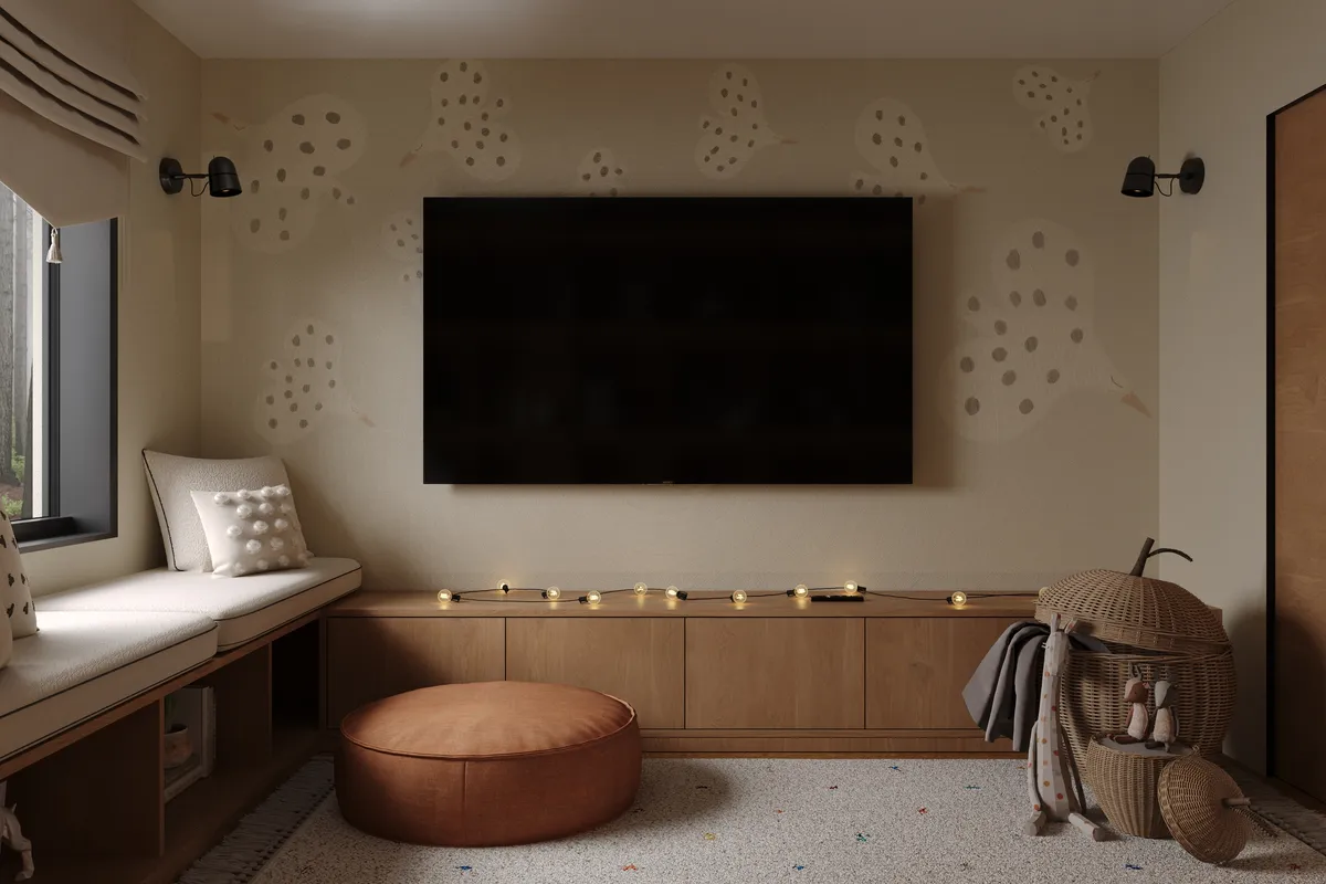 Playroom interior, 3D visualisation