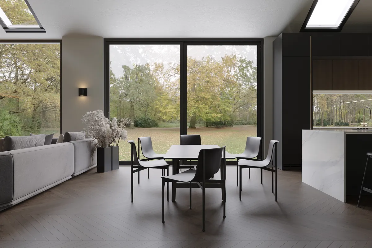 Quiet Geometry interior, 3D visualisation