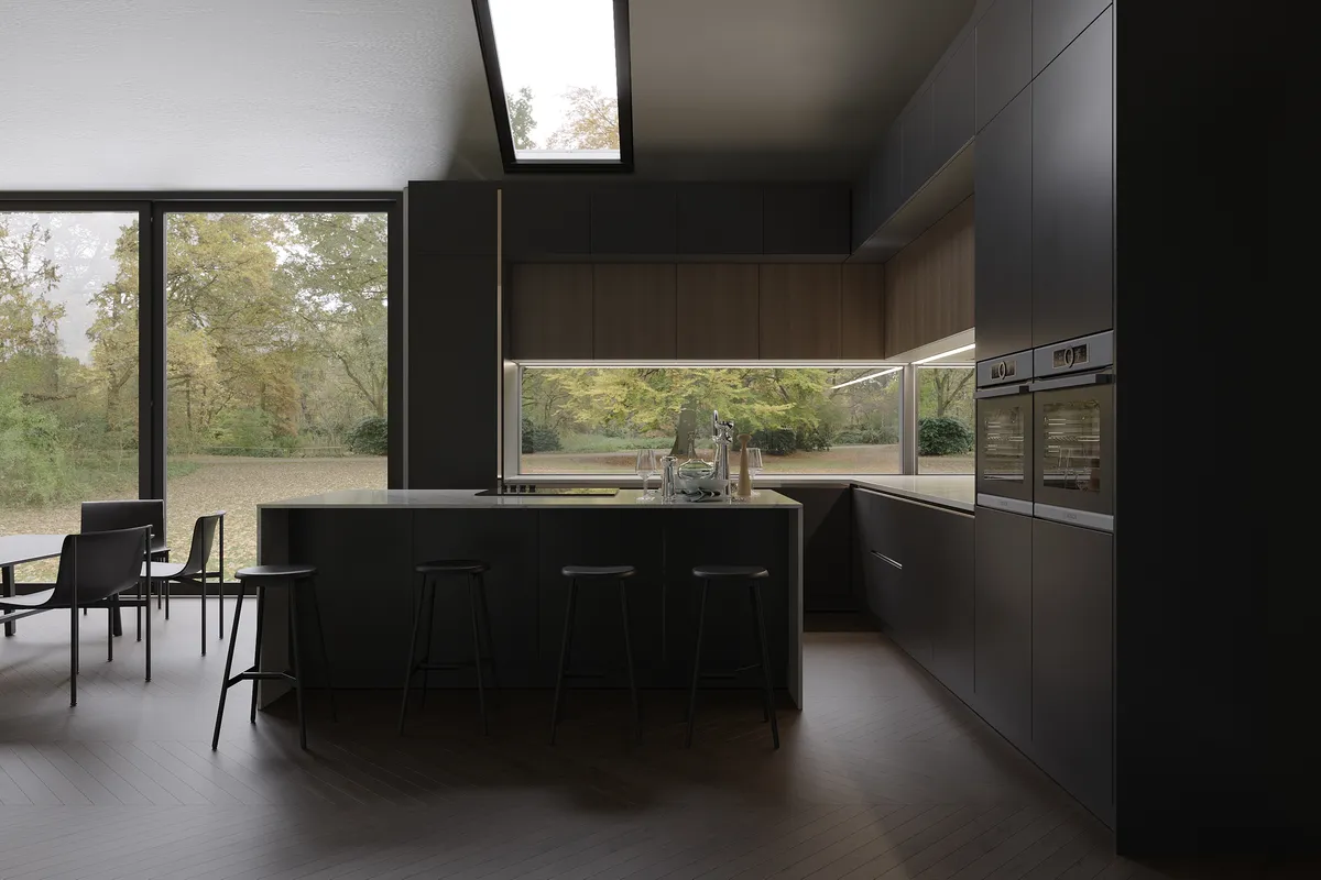 Quiet Geometry interior, 3D visualisation