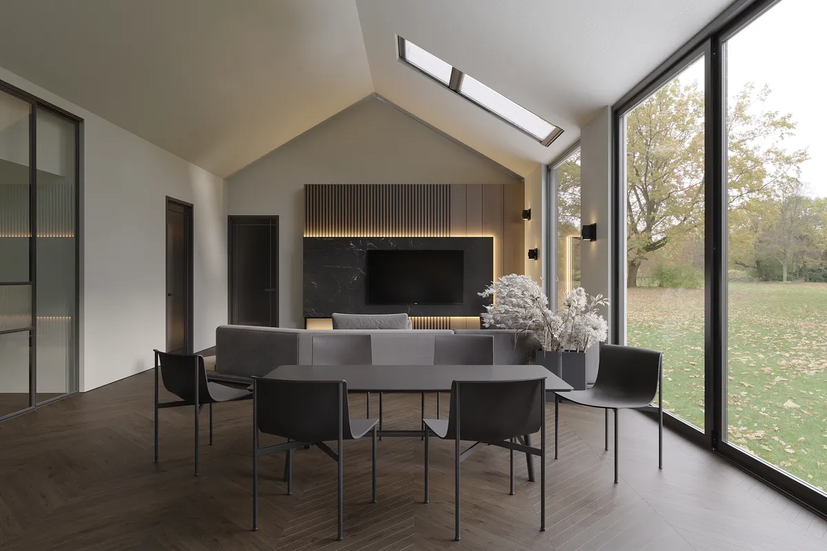 Quiet Geometry interior, 3D visualisation