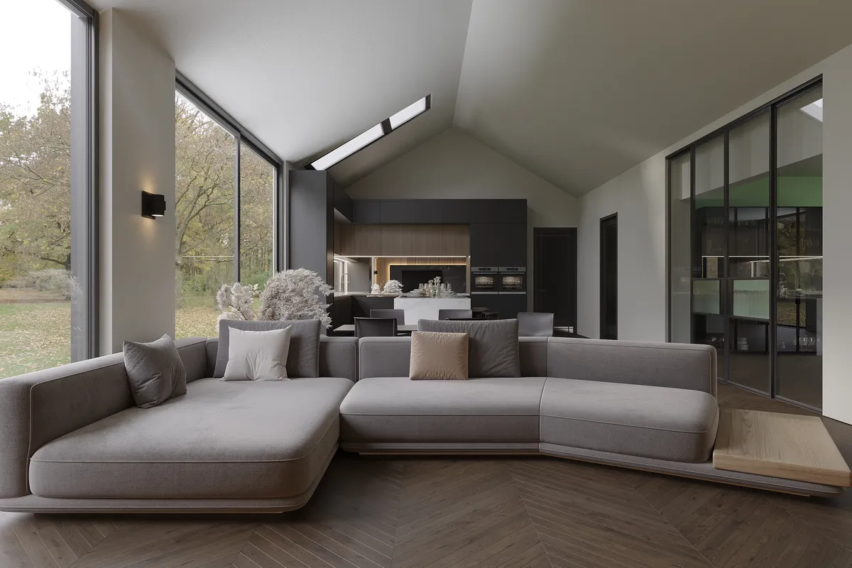 Quiet Geometry interior, 3D visualisation