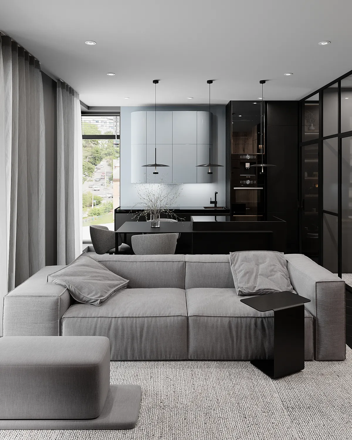 Smoke & Pearl interior, 3D visualisation