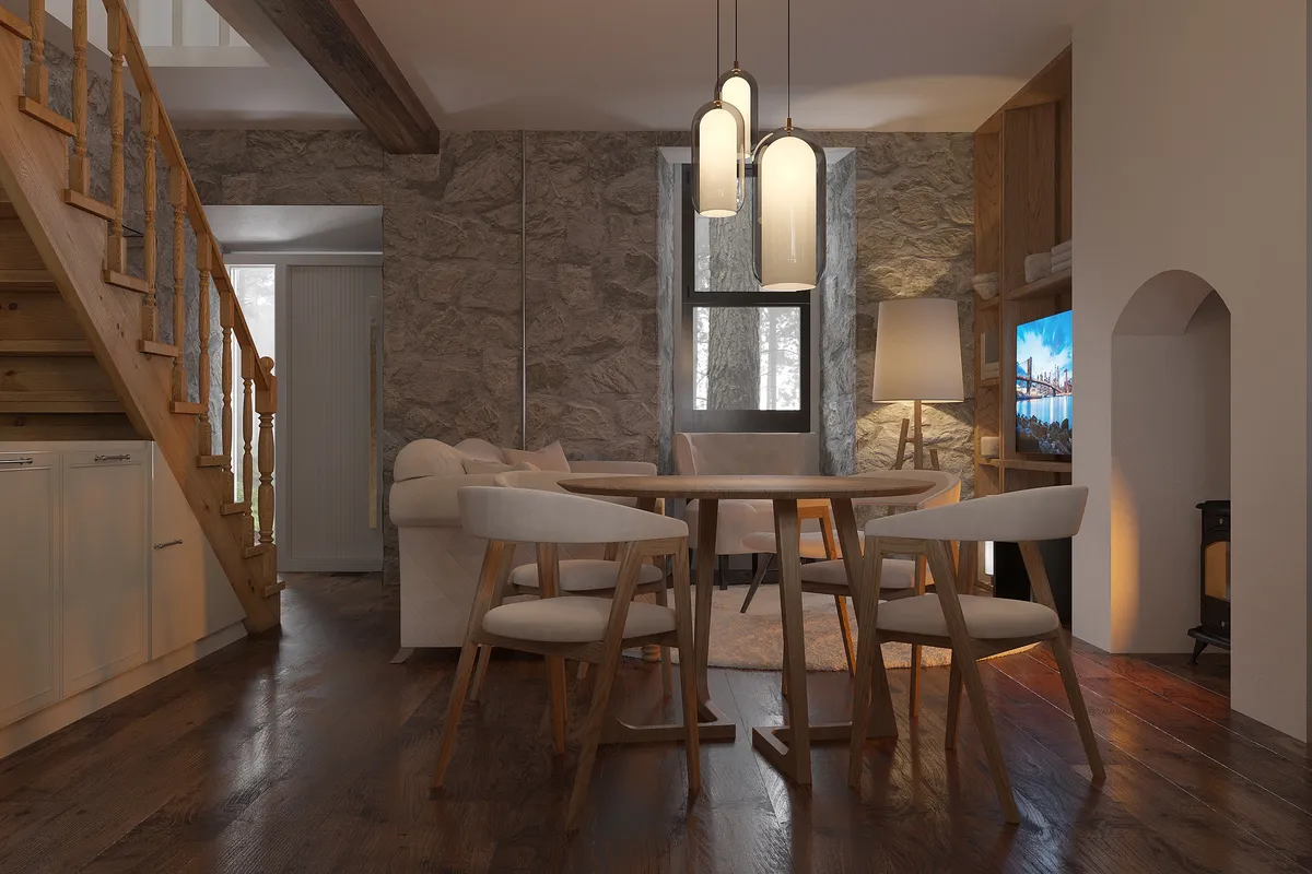 Stone & Linen interior, 3D visualisation