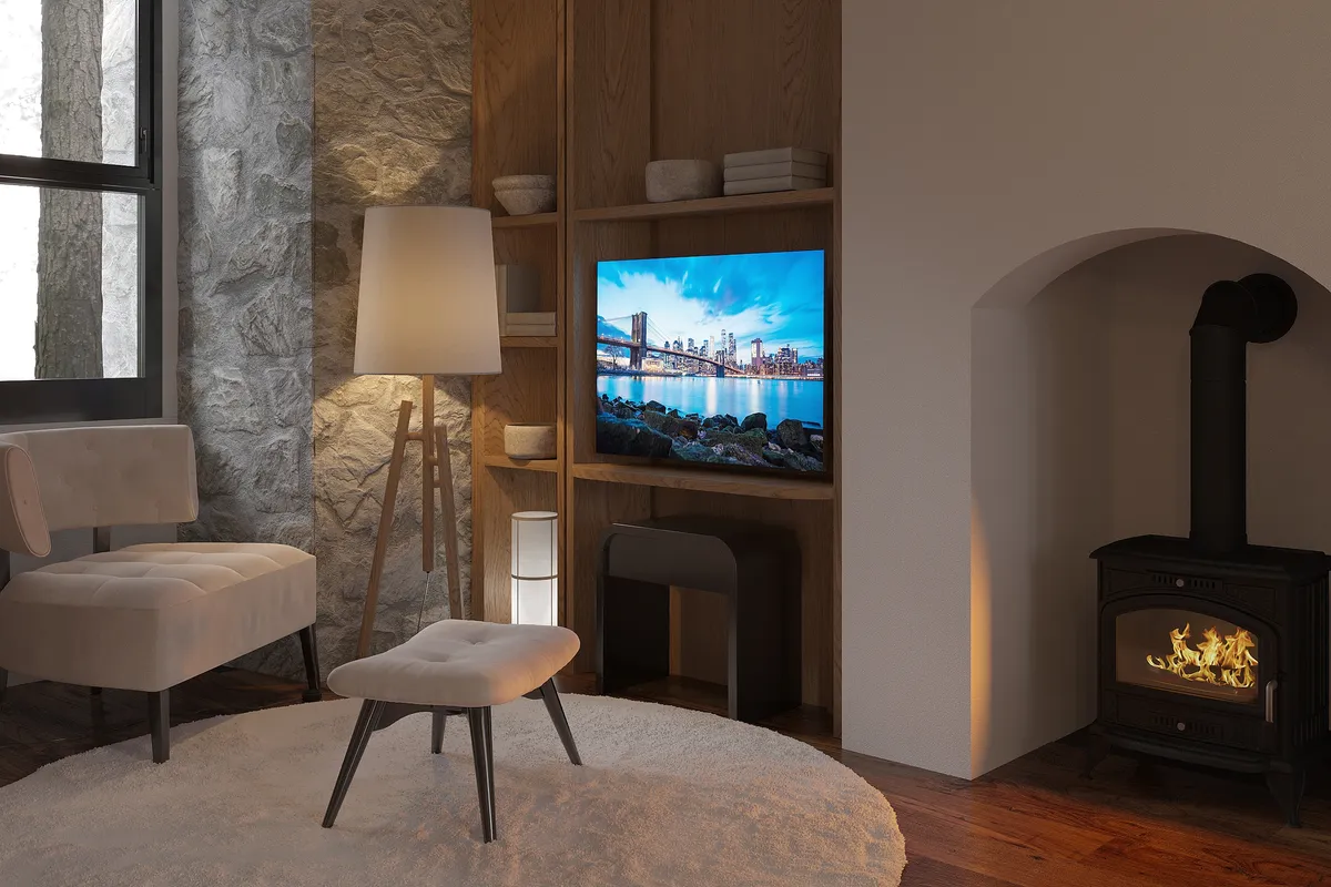 Stone & Linen interior, 3D visualisation