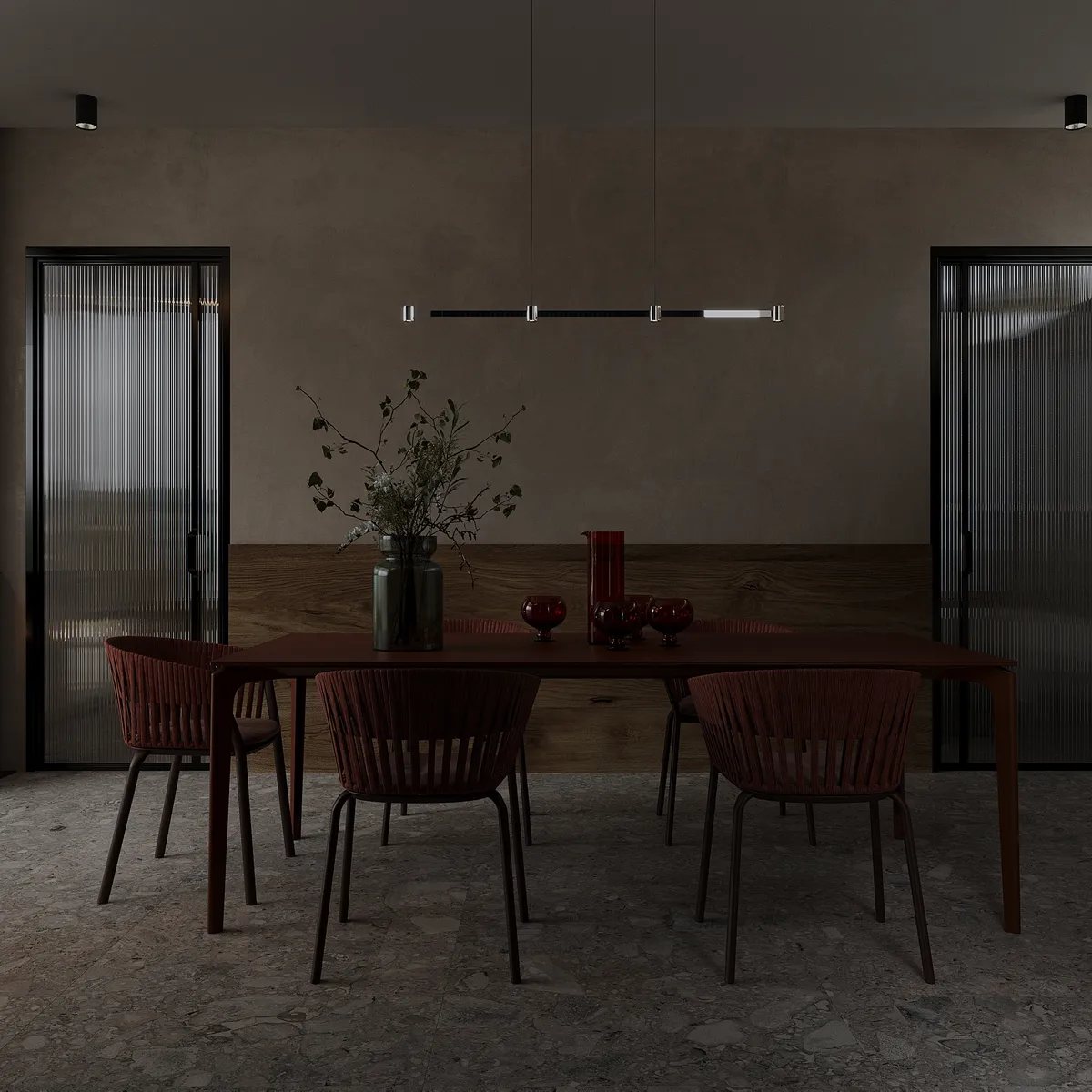 Summer House interior, 3D visualisation