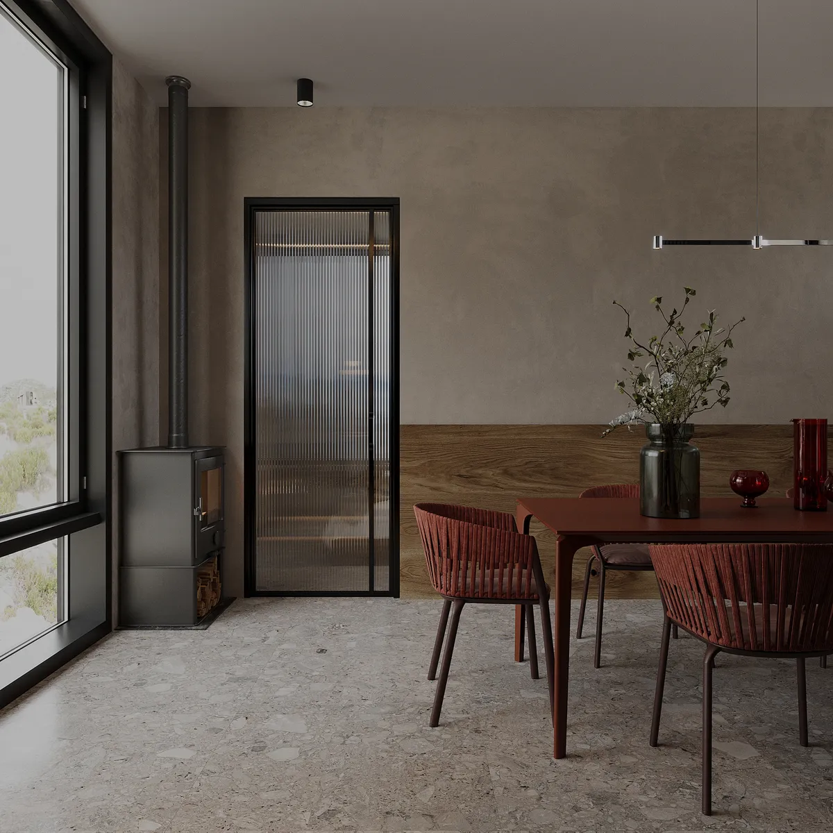 Summer House interior, 3D visualisation