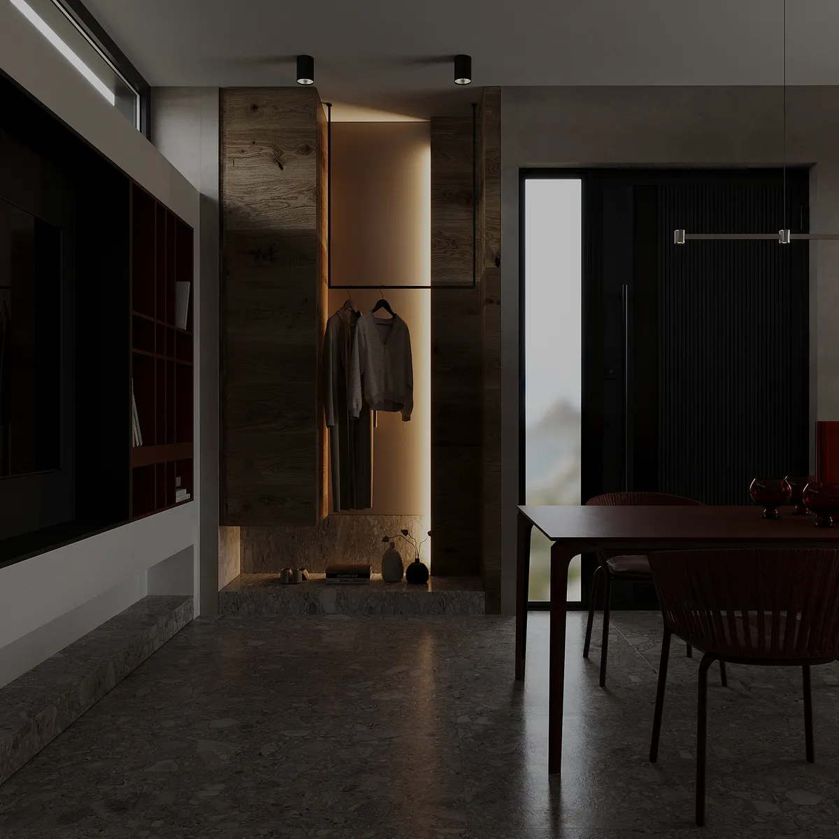 Summer House interior, 3D visualisation