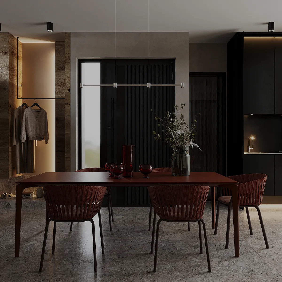 Summer House interior, 3D visualisation