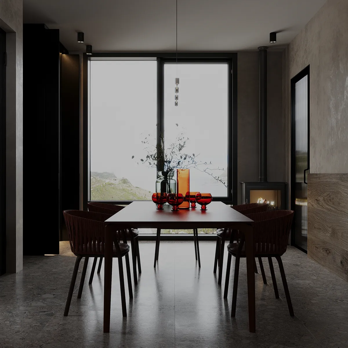 Summer House interior, 3D visualisation
