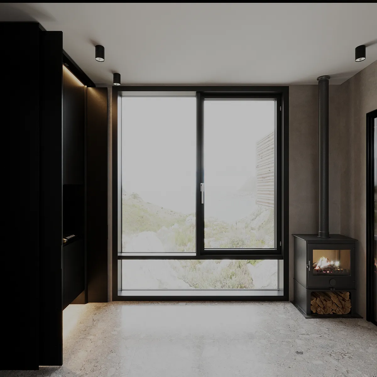 Summer House interior, 3D visualisation
