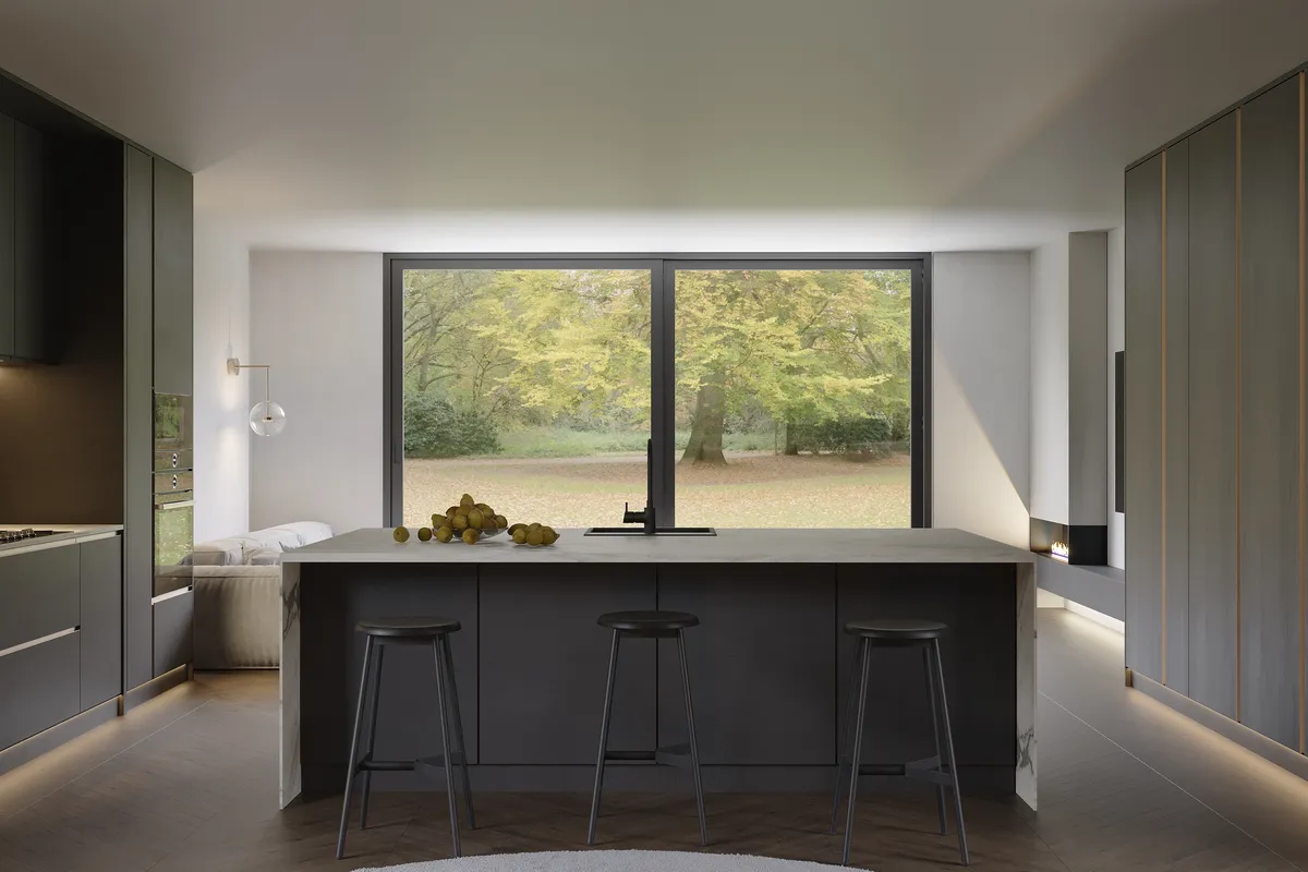 The Quiet Clearing interior, 3D visualisation