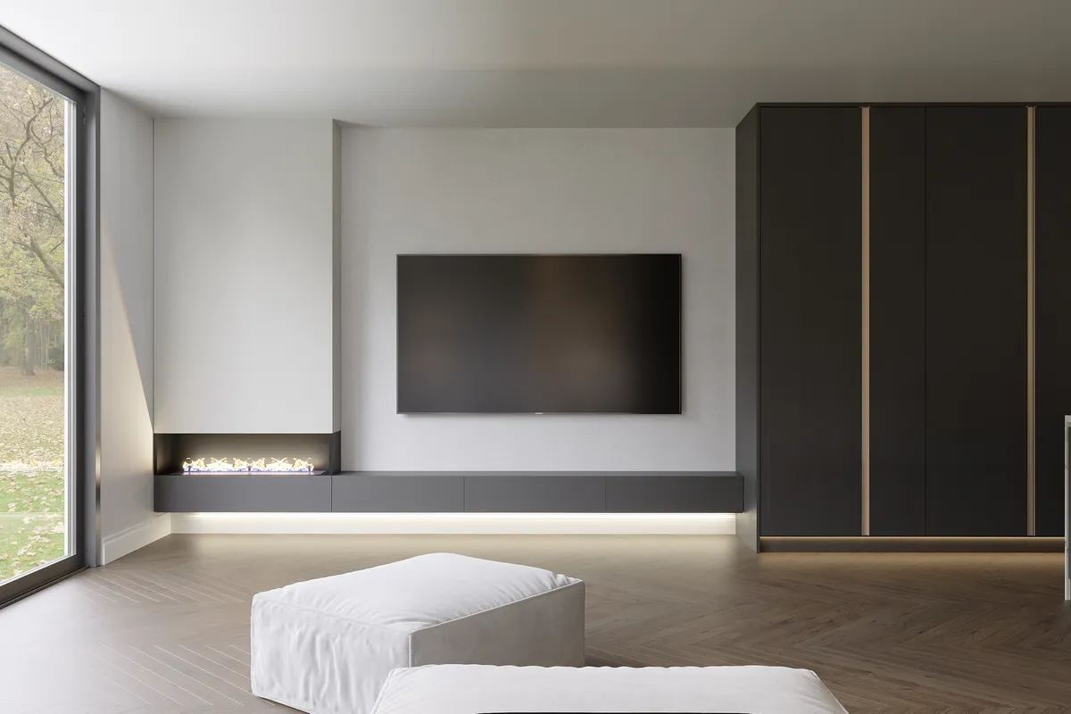 The Quiet Clearing interior, 3D visualisation