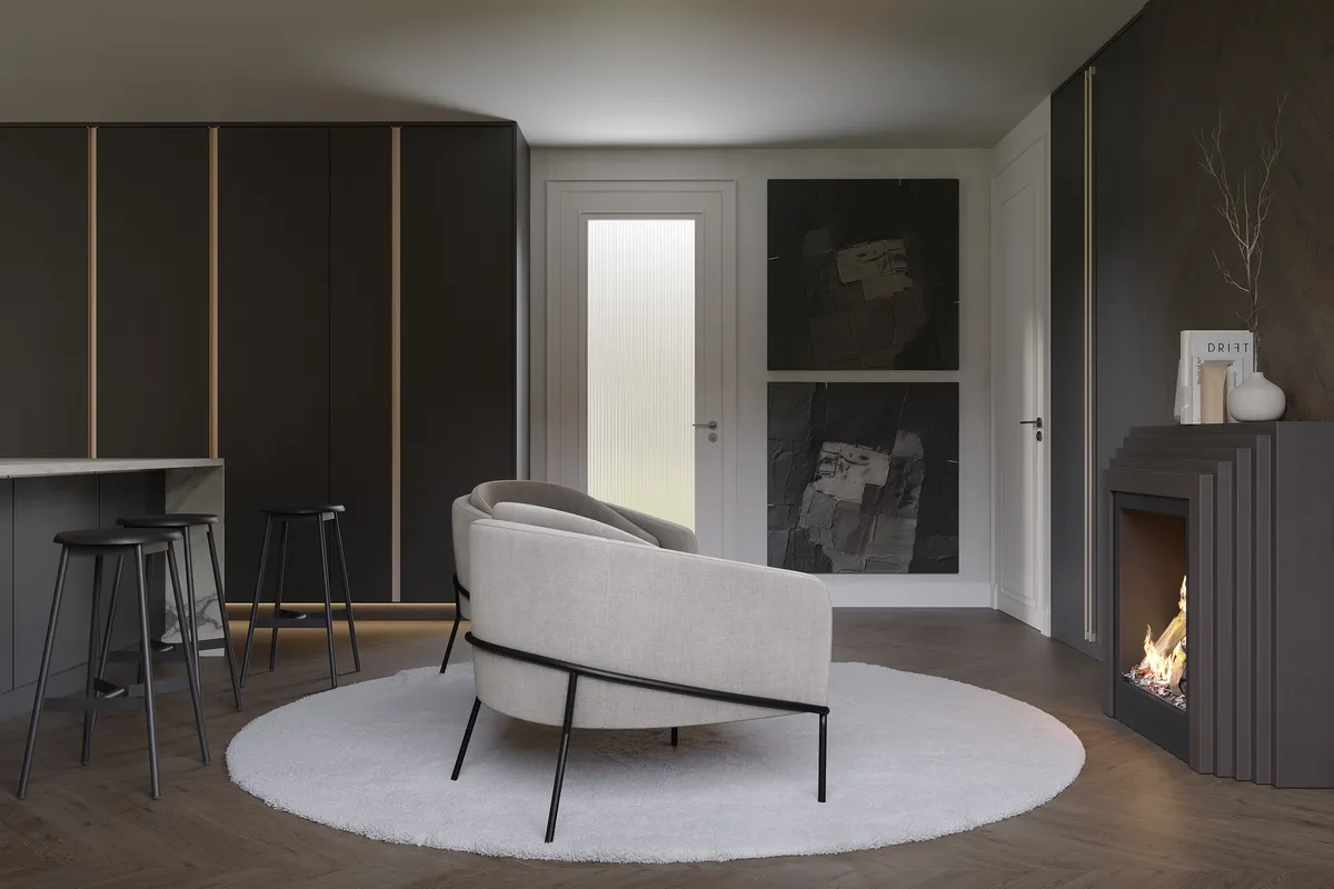 The Quiet Clearing interior, 3D visualisation