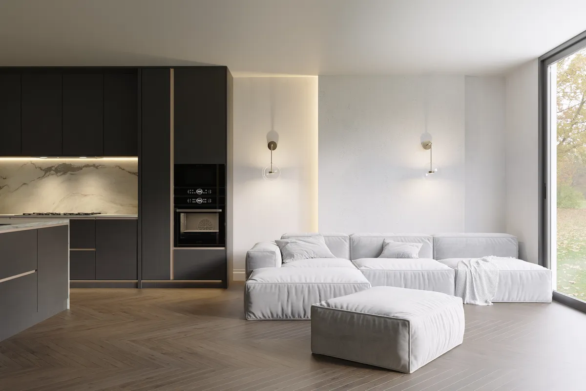The Quiet Clearing interior, 3D visualisation