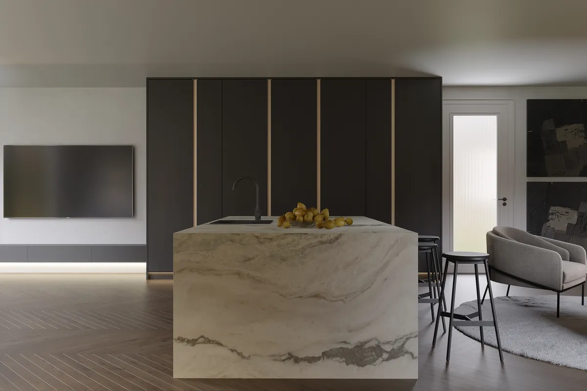 The Quiet Clearing interior, 3D visualisation